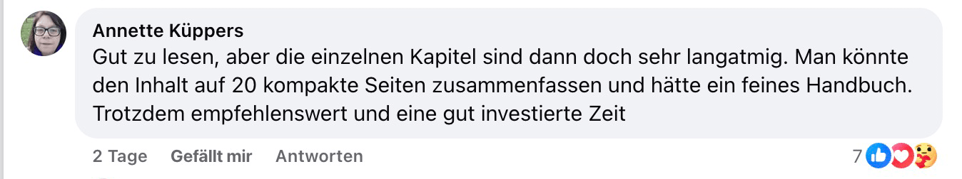 Reaktion von Annette Küppers