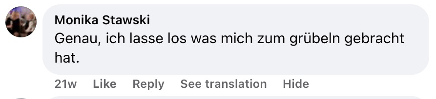 Reaktion von Monika Stawski