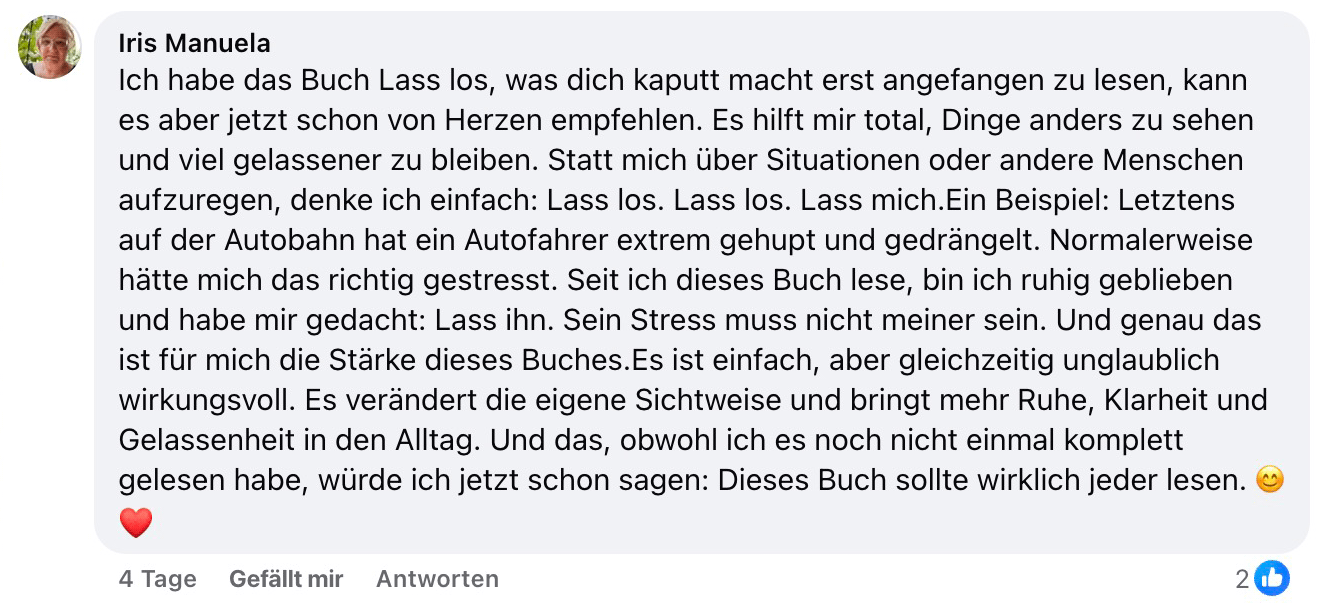 Reaktion von Iris Manuela